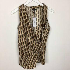 **Lafayette 148 Sleeveless V neck Blouse Size 10